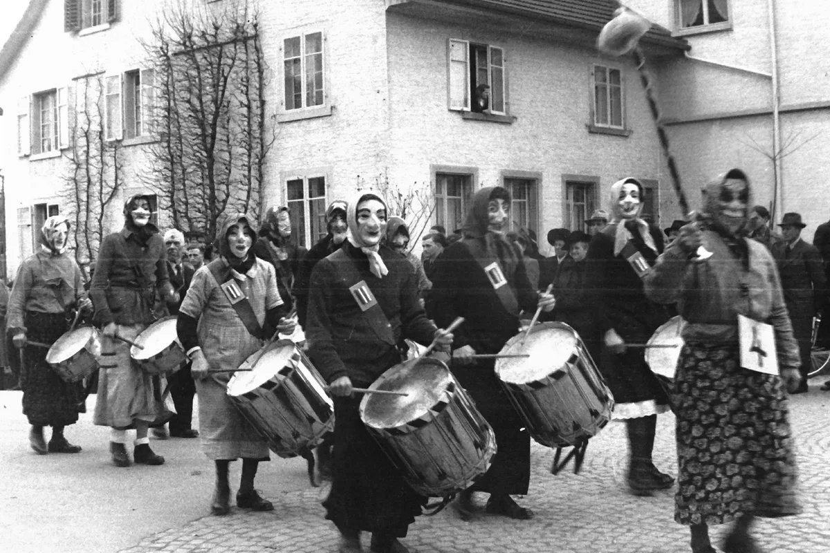 1946 Fasnachtsumzug in Dübendorf.